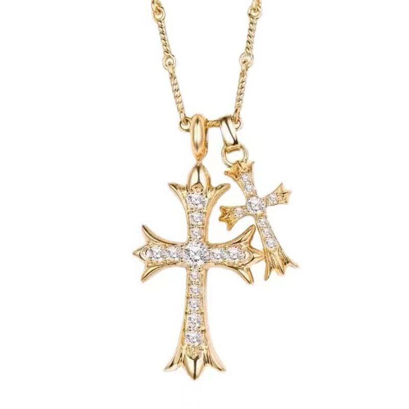 DOUBLE CROSS NECKLACE