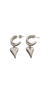 SILVER HEART EARRINGS