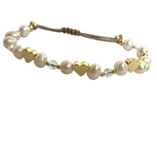 Load image into Gallery viewer, HEART AND PEARL BRACELETS
