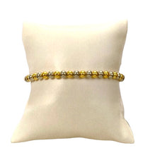 Load image into Gallery viewer, SILVER AND GOLD BEAD 5MM BRACELETS
