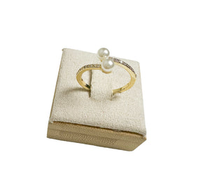 DOUBLE DECK PEARL RING